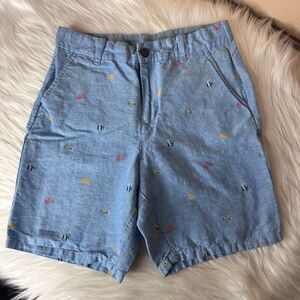 Janie and Jack Coral Fish Linen-Cotton Short Size 10